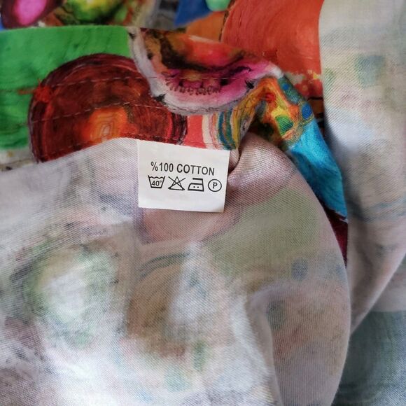 Claudio Lugli Medium 39-40 Colorful Circles Cotton Button Up Long Sleeve Shirt - Picture 11 of 13